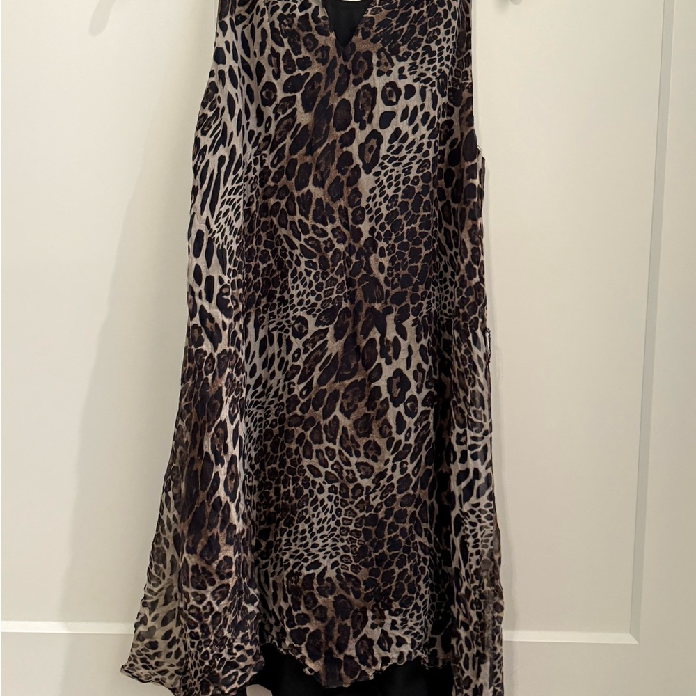 Zara Asymmetrical Leopard Print Dress